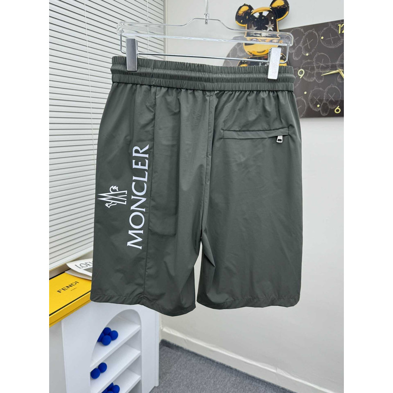 Moncler Logo-Print Shorts in Green