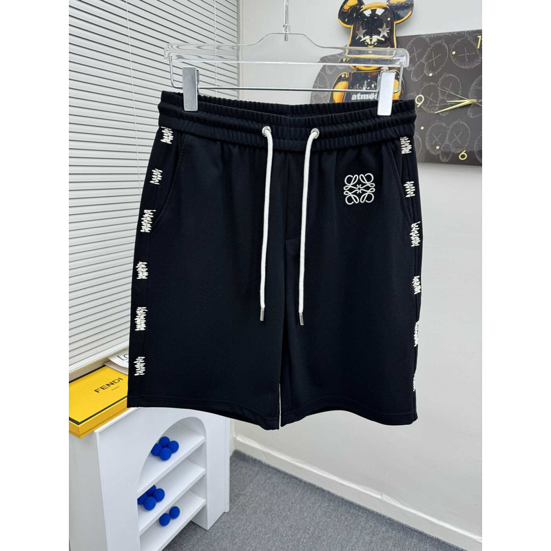 Loewe Logo-Print Shorts in Black