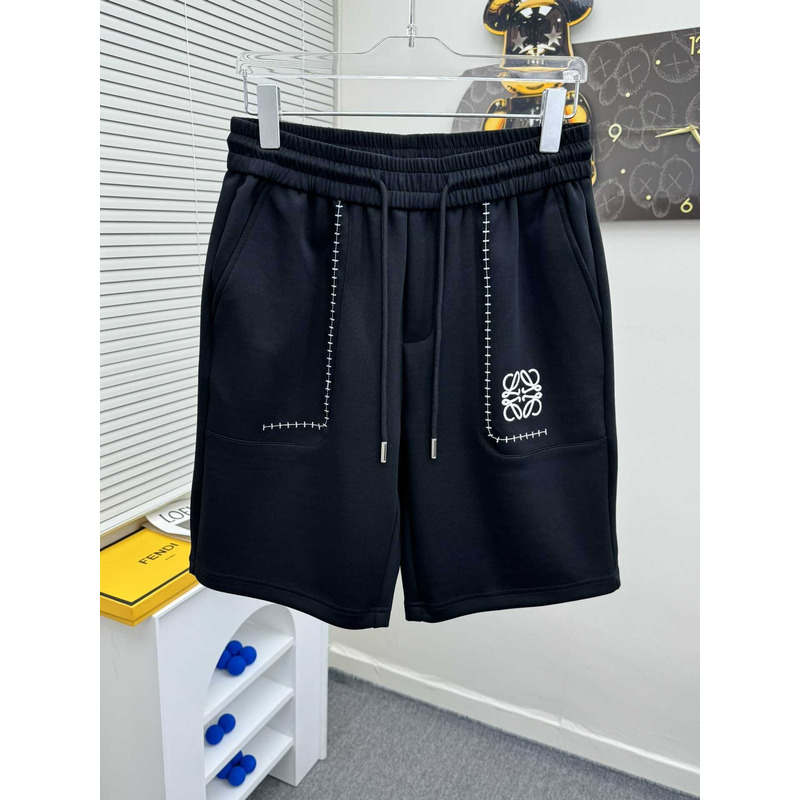 Loewe Logo-Print Shorts in Black