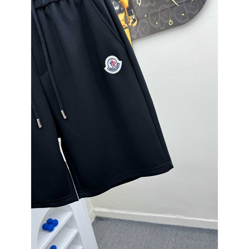 Moncler Logo-Print Shorts in Dark Blue