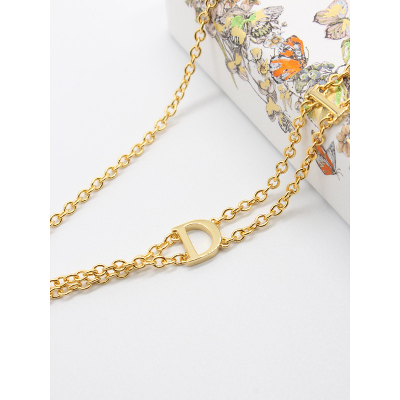 D*or short necklace gold color