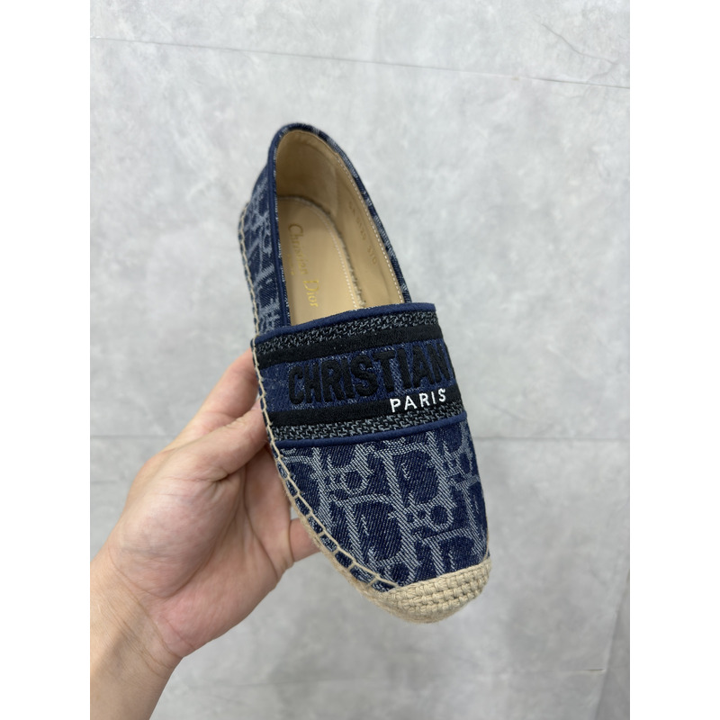 D*or granville espadrille blue embroidery oblique prints