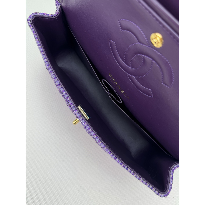 Ch*el classic flap bag purple