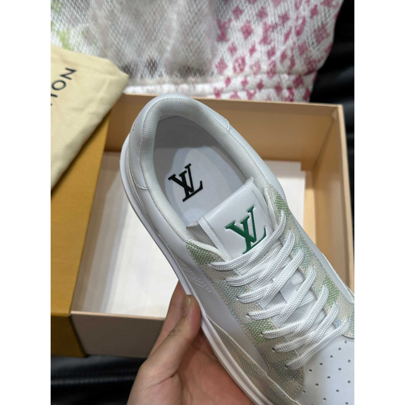 l**is V*t*n logo trainer sneaker white&green