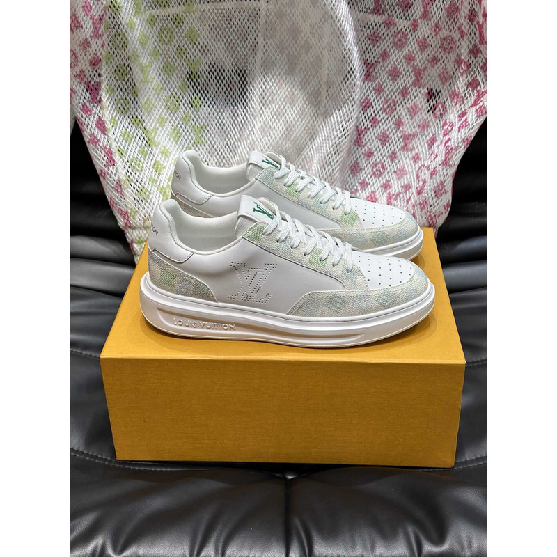 l**is V*t*n logo trainer sneaker white&green