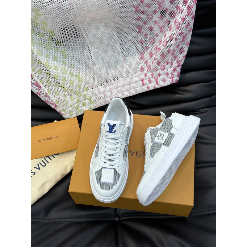 l**is V*t*n beverly hills street style logo sneakers in white