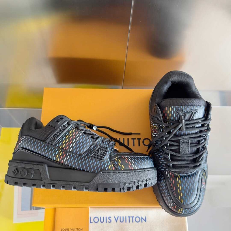 l**is V*t*n trainer maxi sneaker in black