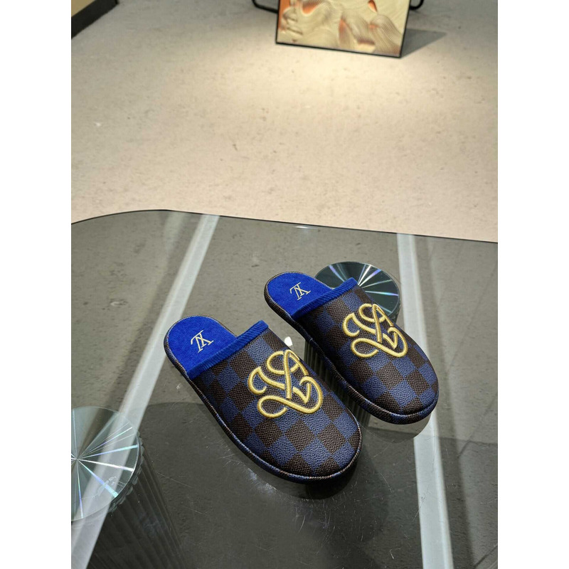 l**is V*t*n lv palace slipper damier blue