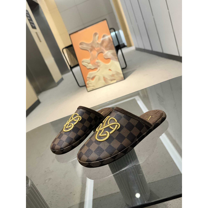 l**is V*t*n lv palace slipper damier ebene