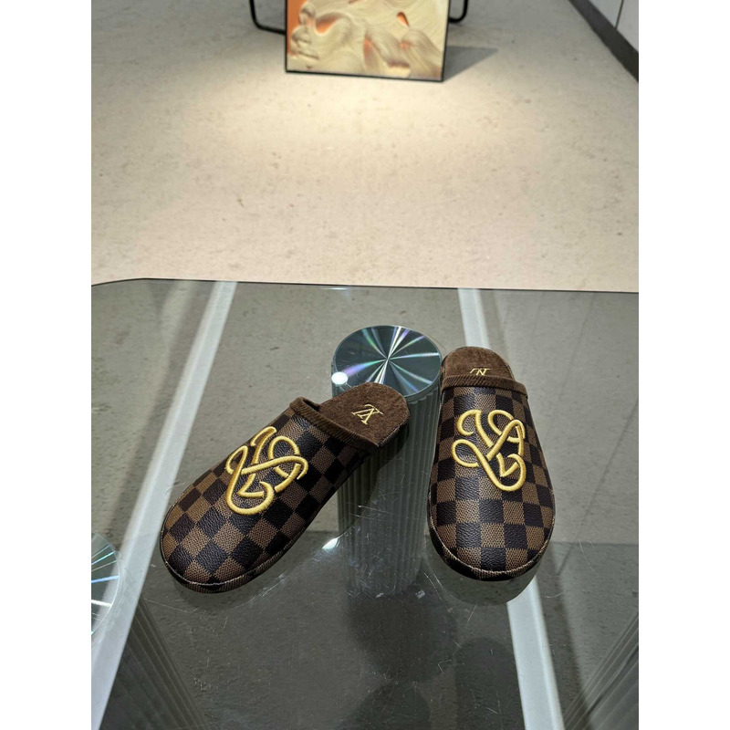 l**is V*t*n lv palace slipper damier ebene