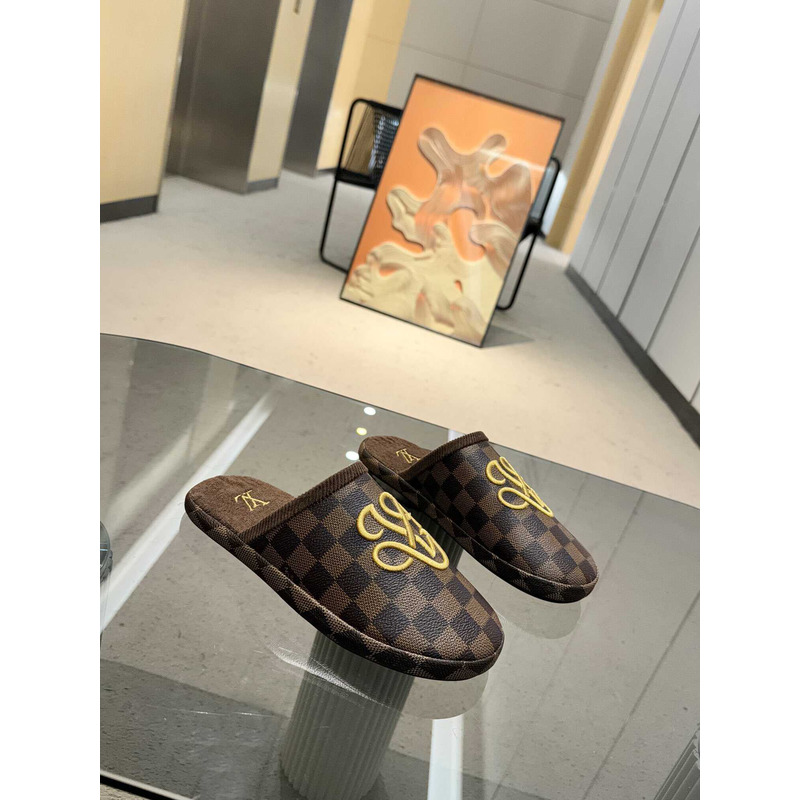 l**is V*t*n lv palace slipper damier ebene