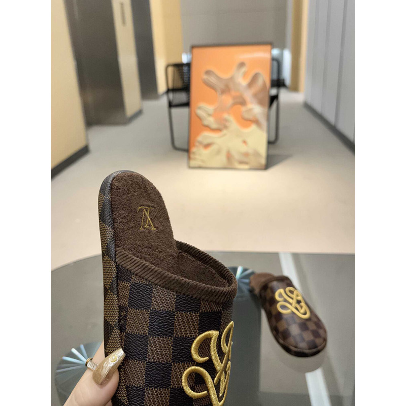 l**is V*t*n lv palace slipper damier ebene