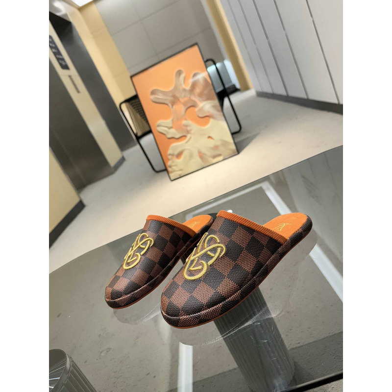 l**is V*t*n lv palace slipper damier orange