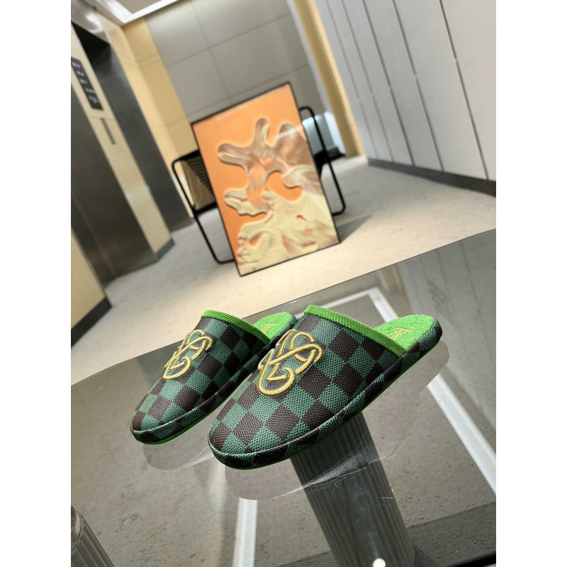 l**is V*t*n lv palace slipper damier green