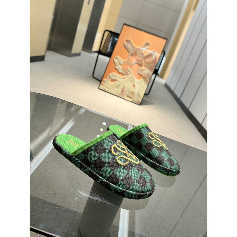 l**is V*t*n lv palace slipper damier green