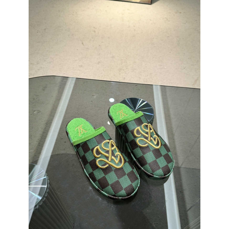 l**is V*t*n lv palace slipper damier green