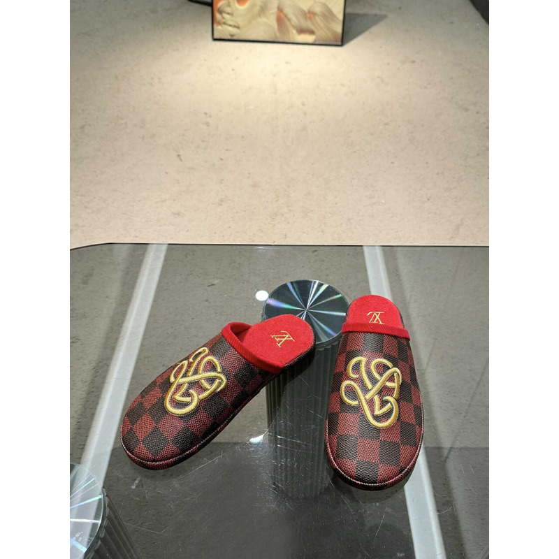 l**is V*t*n lv palace slipper damier red