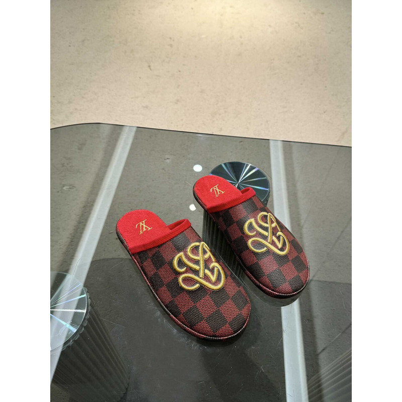 l**is V*t*n lv palace slipper damier red