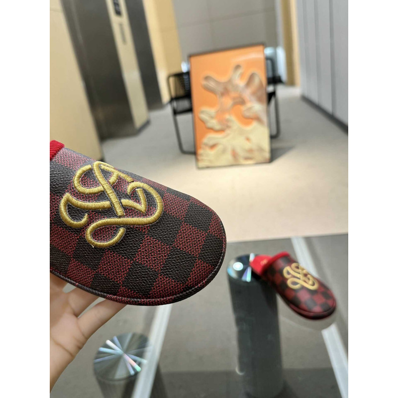 l**is V*t*n lv palace slipper damier red