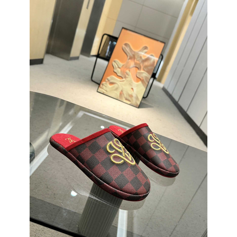 l**is V*t*n lv palace slipper damier red