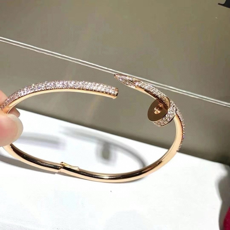 Cartier Nail Bracele Diamond Gold