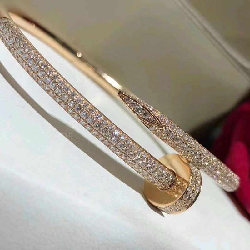 Cartier Nail Bracele Diamond Gold