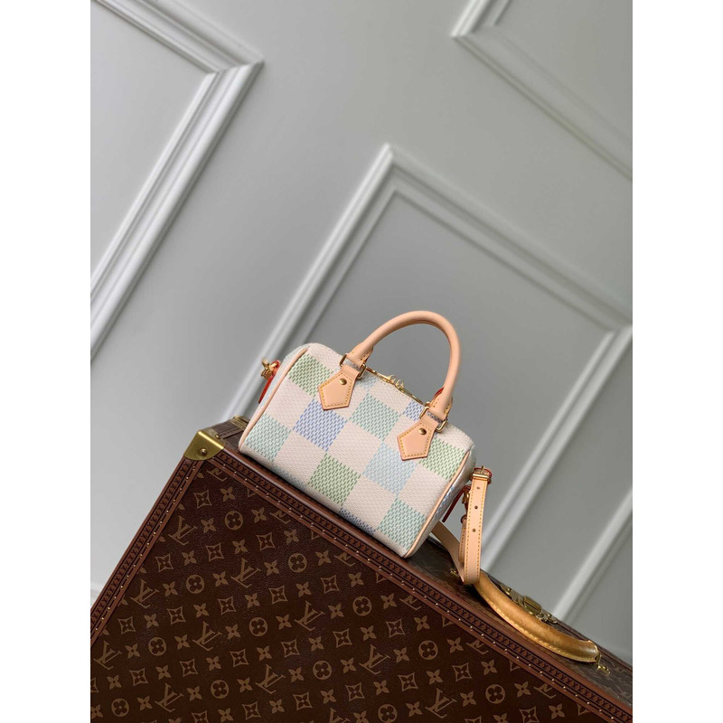 l**is V*t*n speedy bandoulière 20 damier canvas leather pistachio