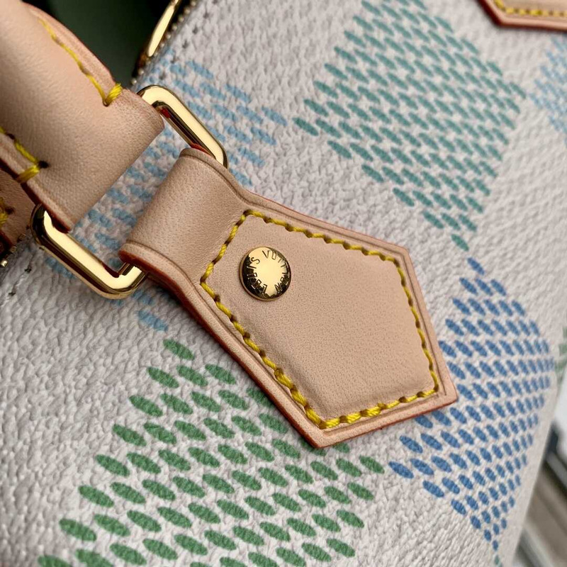 l**is V*t*n speedy bandoulière 20 damier canvas leather pistachio