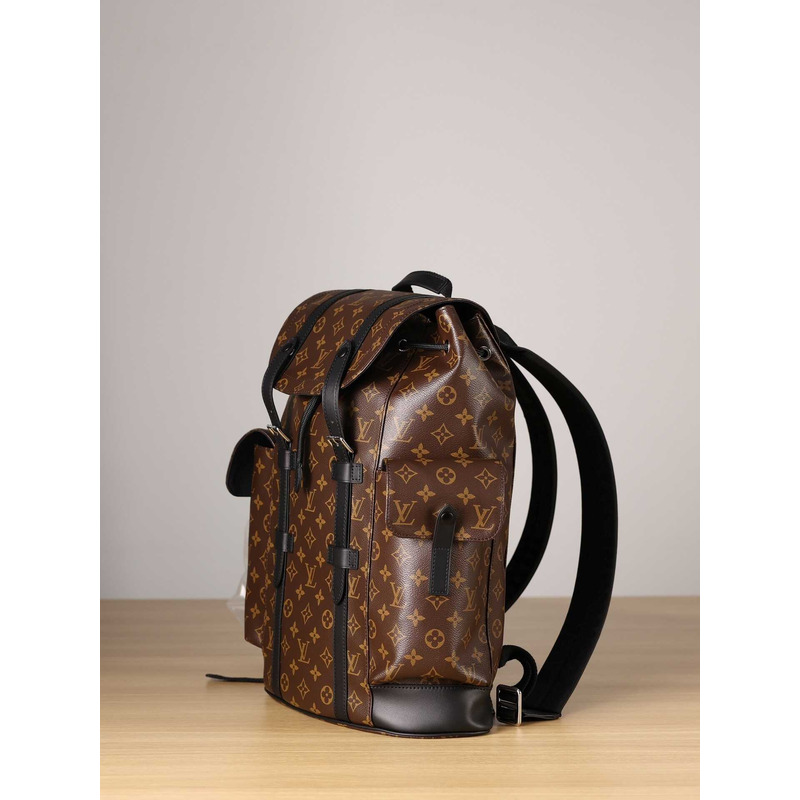 l**is V*t*n christopher mm cowhide-leather trim backpacks