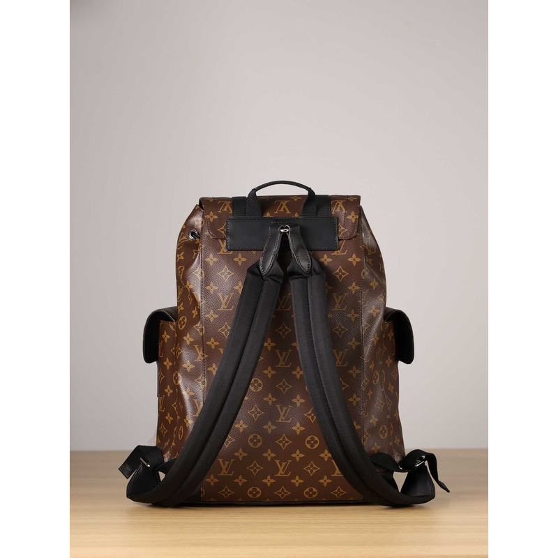 l**is V*t*n christopher mm cowhide-leather trim backpacks