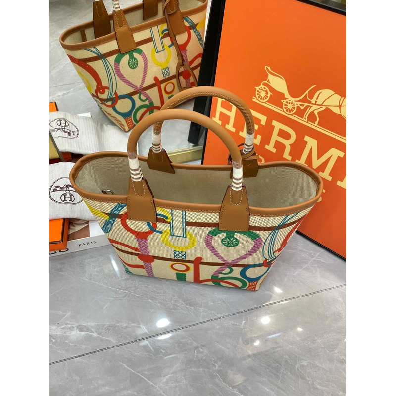 HERMÈS Steeple 25 Bag Cuivre Lime Beige Gold