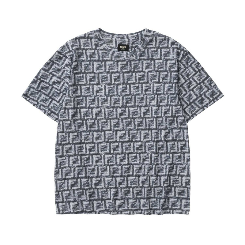 F**di ff motif cotton t-shirt dark blue