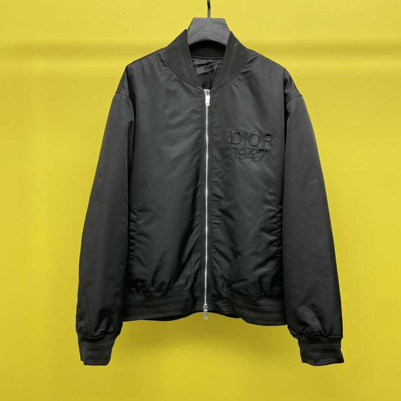 D*or bomber jacket black ottoman cotton blend