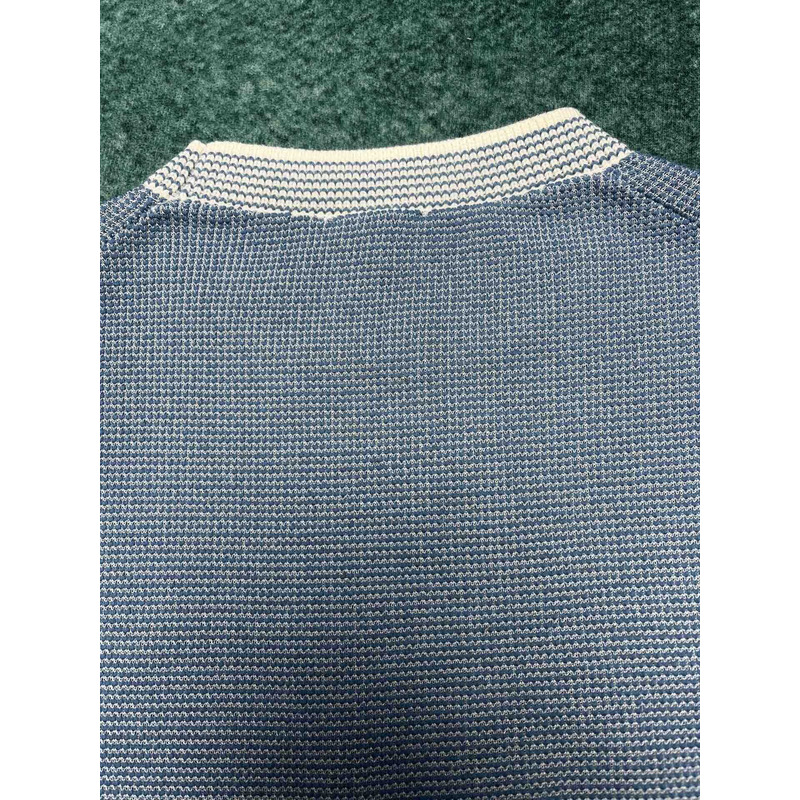 D*or italic t-shirt cotton-blend tramato knit blue