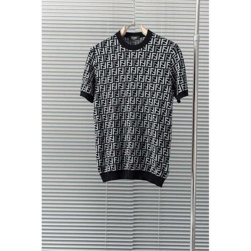 F**di black ff wool shirt