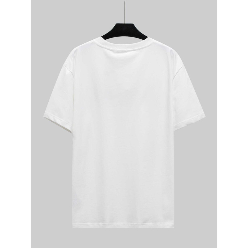 D*or italic coral relaxed-fit t-shirt slub cotton jersey white