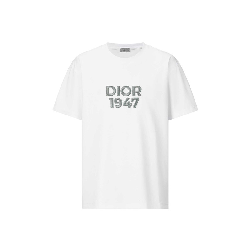 D*or relaxed-fit t-shirt white cotton jersey