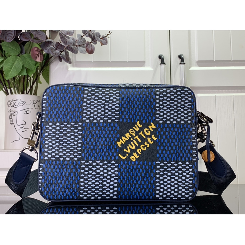 l**is V*t*n trio messenger damier heritage blue