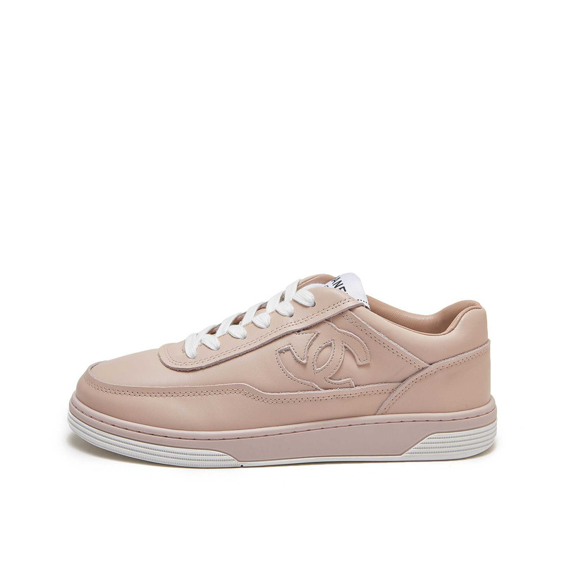 Ch*el sneaker calfskin in pink