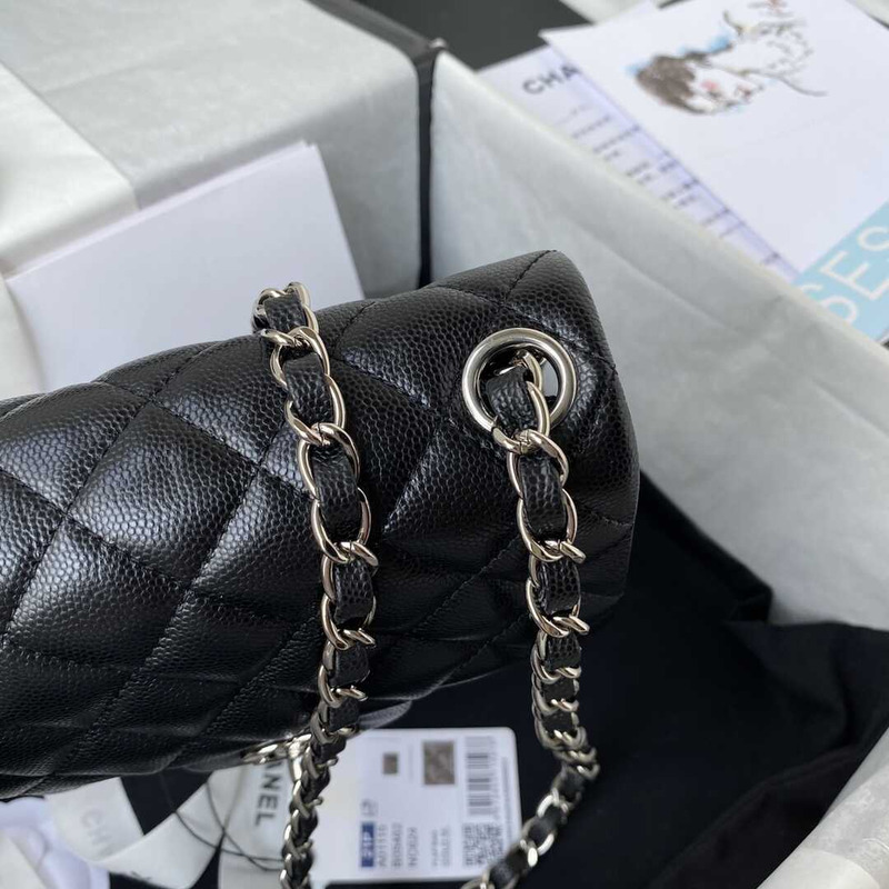 Ch*el vintage black sheepskin mini coco bag