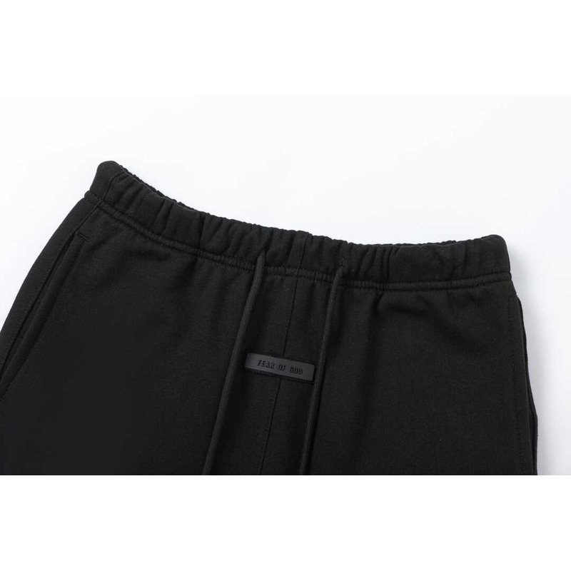 Essentials Fear Of God Essentials Black Fleece Sweat Shorts