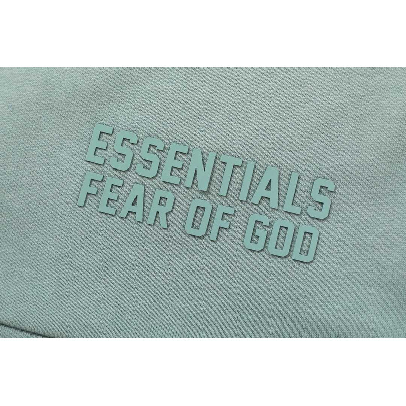 Essentials Fear Of God Essentials Green Fleece Sweat Shorts