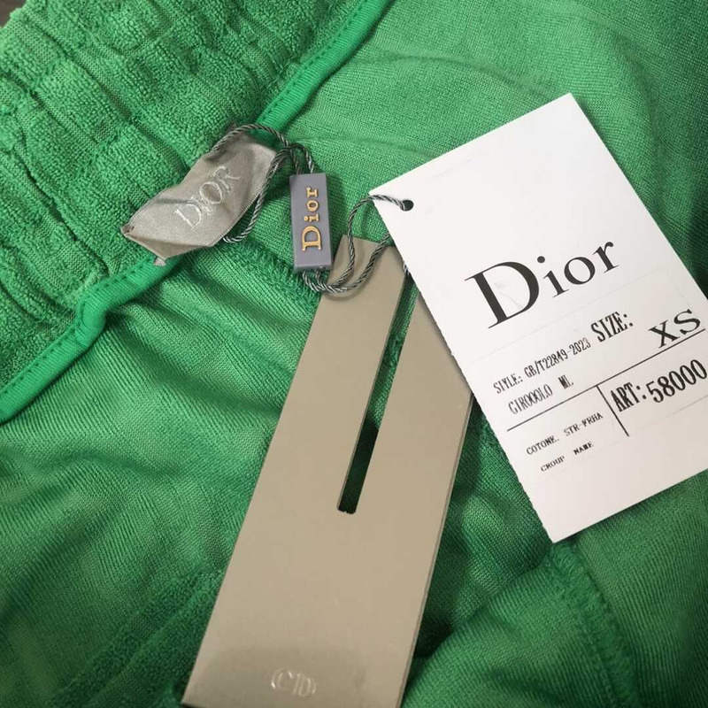 D*or oblique shorts cotton green