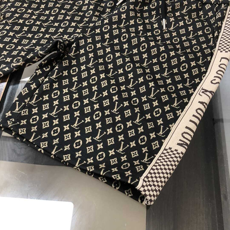 l**is V*t*n monogram shorts black