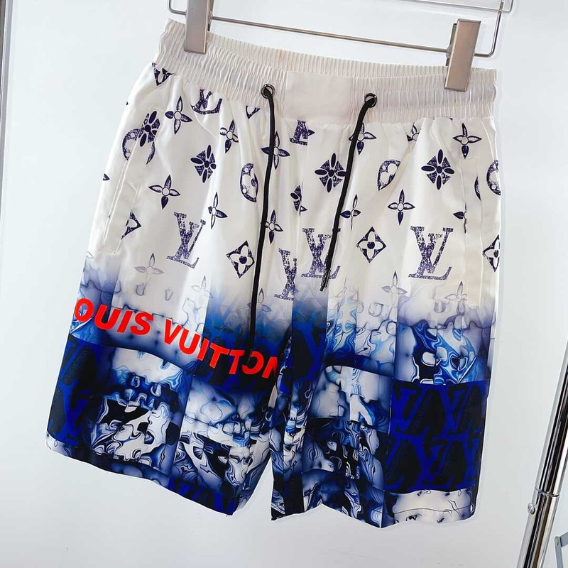 l**is V*t*n monogram shorts blue/white