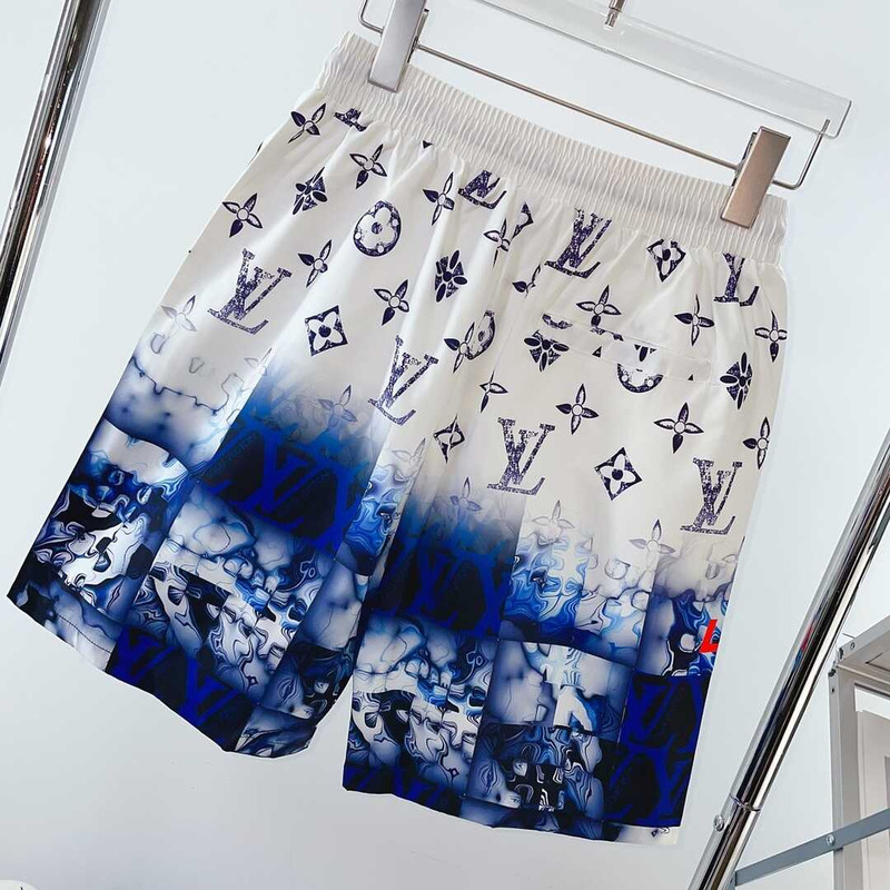 l**is V*t*n monogram shorts blue/white