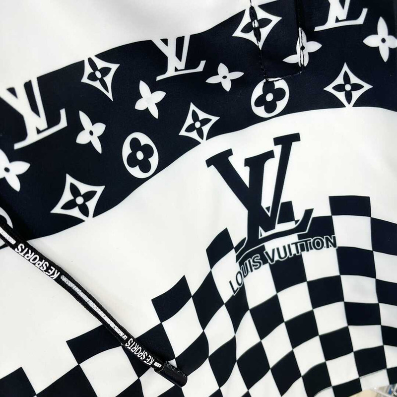 l**is V*t*n monogram shorts white/black