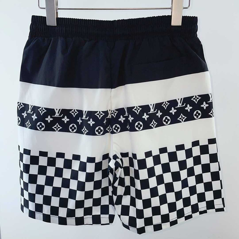 l**is V*t*n monogram shorts white/black