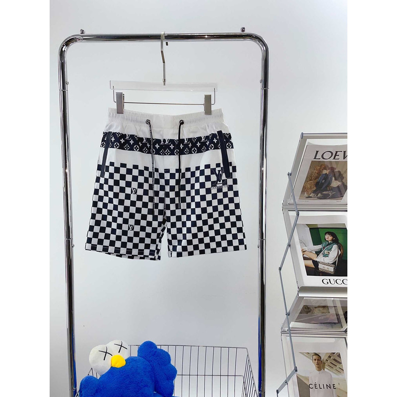 l**is V*t*n monogram shorts white/black