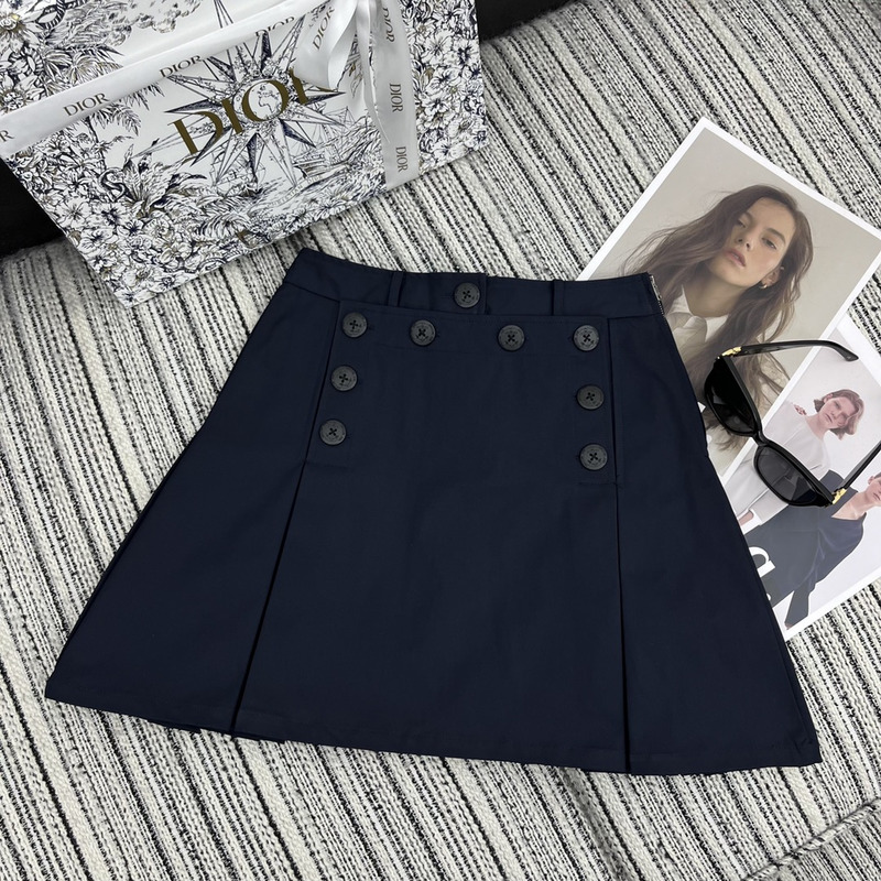 D*or sailor miniskirt cotton gabardine blue